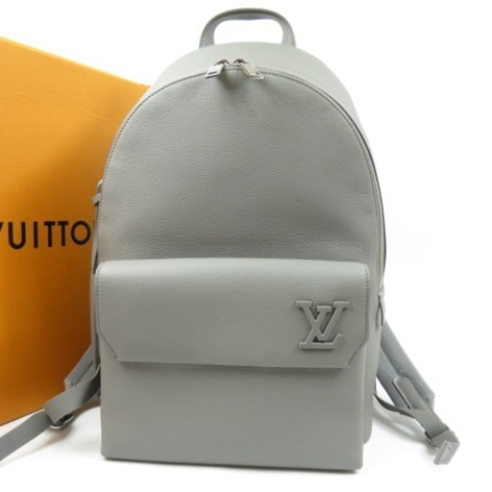 Louis Vuitton Takeoff Backpack Bag Rucksack Daypack Aerogram Leather Gray